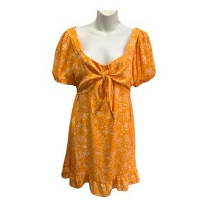 Sienna Sky Orange Floral Dress in size medium
